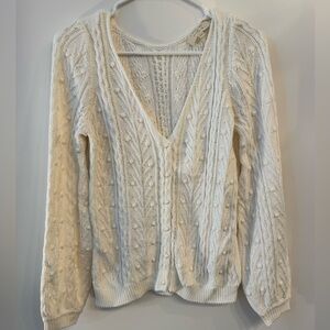 Sezane White/ivory Knit Sweater cotton size xxs